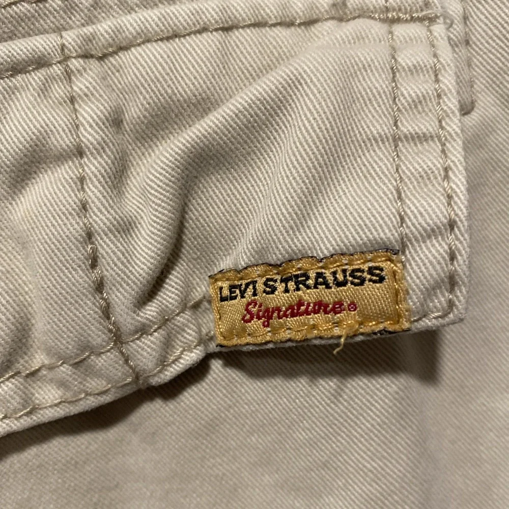 Levis Shorts Mens 34 Khaki Cargo Distressed Utility Baggy Workwear